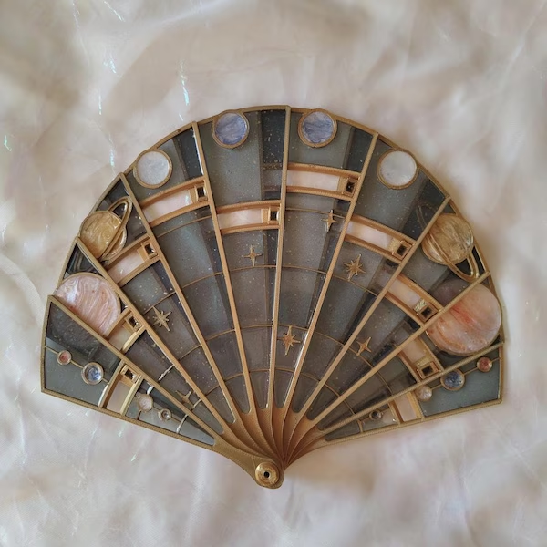 Solar system hand fan